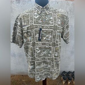 New Reyn Spooner Classic Fit Hawaiian Print Multicolored 3/4 Button Men's Large